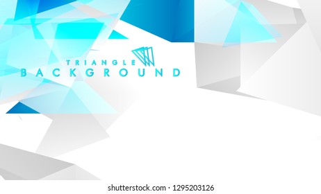 Background of the abstract vector of blue and gray triangles. Vector EPS 10. Vector illustration