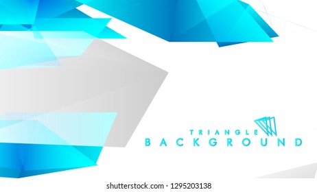 Background of the abstract vector of blue and gray triangles. Vector EPS 10. Vector illustration