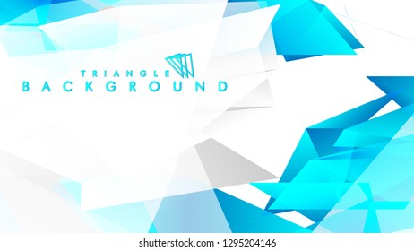 Background of the abstract vector of blue and gray triangles. Vector EPS 10. Vector illustration