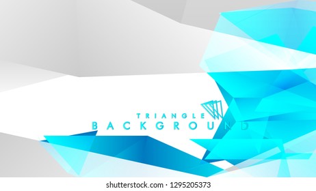 Background of the abstract vector of blue and gray triangles. Vector EPS 10. Vector illustration