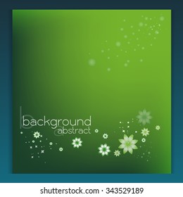 background abstract vector green flower star Beautiful shimmering color gradients