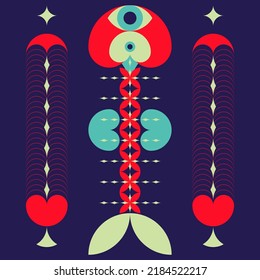 background abstract vector red spine