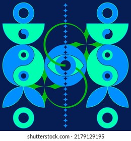 background abstract vector yin yang