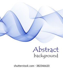 Background with abstract wave blue