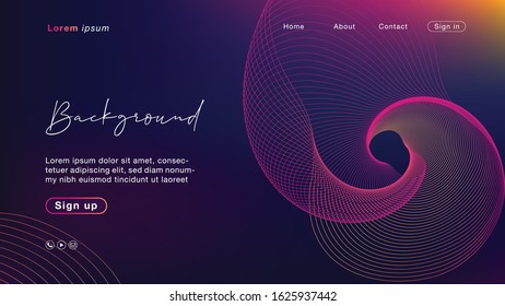 Background abstract wave dark sun light line 02. Vector Illustration EPS10.