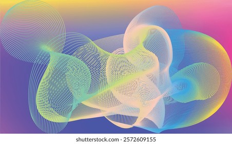 Background abstract wave line modern technology