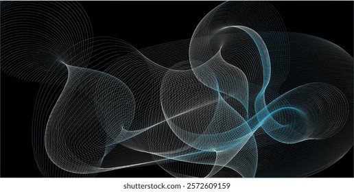 Background abstract wave line modern technology