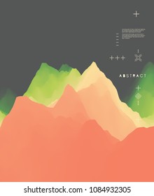 Background with abstract waves. Dynamic Effect. 3D Vector Illustration. Design Template. 