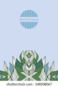 Background with abstract waves. Place for text. Vector illustration 