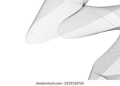 Background with abstract wavy black form