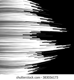 Background abstract white line represents the speed on a black background.