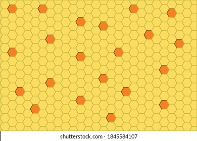 background abstract yellow bright honeycomb