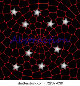 Background abstraction, dark red. Star.
