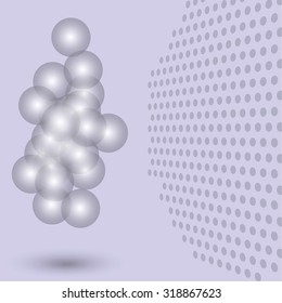 Background abstraction, gray, bulbs, dots, transparent, overlay, color, vector, banner, illustration