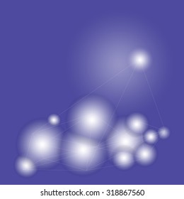 Background abstraction, purple, bulbs, transparency, overlay, color, vector, banner, illustration
