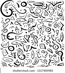 background abstraction from various shapes and lines-02 vector