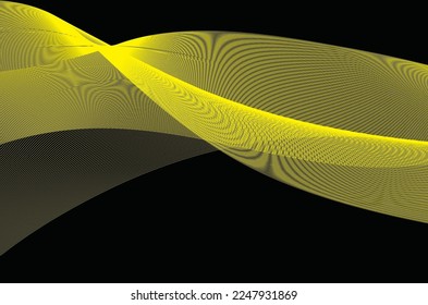 Background Abstratc Waves Yellow Design