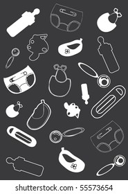 Background from  accessories and clothes for the child