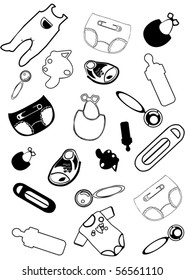 Background from  accessories and clothes for the child