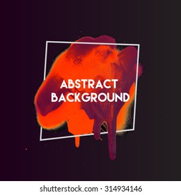 Background with acrylic stroke. Vector