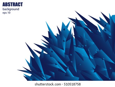 Background with acute blue shapes 
