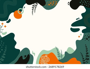 Hintergrund ästhetisch abstrakt, weich böhmisch , Hintergrund moderne Hintergrund-Website, handgezeichnetes Blatt