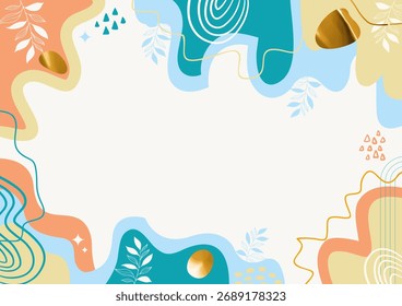 Hintergrund ästhetisch abstrakt, weich böhmisch , Hintergrund moderne Hintergrund-Website, handgezeichnetes Blatt