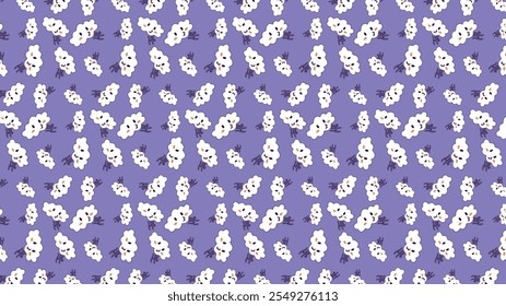 Background Aesthetic Pattern Featuring Cute Abstract Clouds