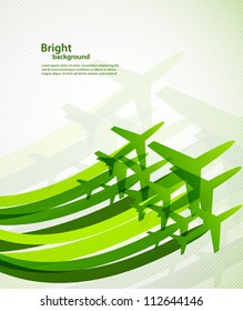 Background with airplanes