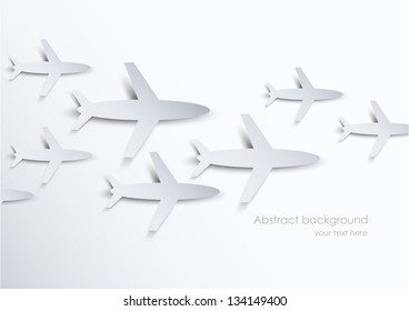 Background with airplanes