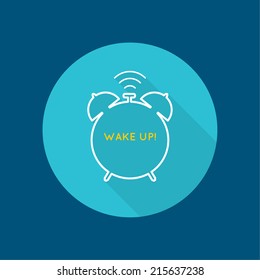 Background with alarm clock. 