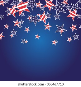 Background America USA Stars Vector Illustration
