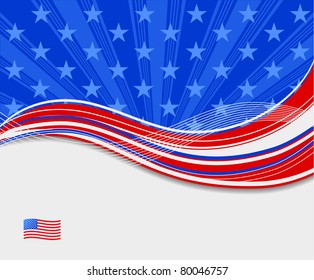 background american flag design for 4th july