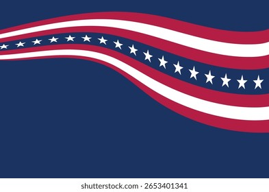 Background with american flag pattern, USA banner background with elements of the American flag 