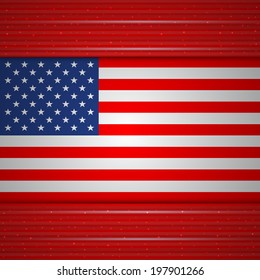 Background of American flag. Vector illustration.