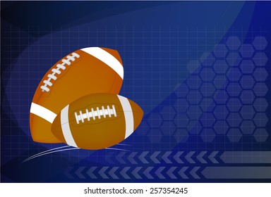 Background of American Football and rugby sports. Vector Illustration.