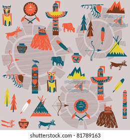 background with American Indians