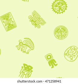 background with American Indians relics characters for your design
