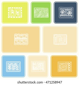 background with American Indians relics characters for your design