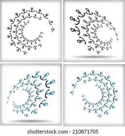 background with anchors. Vector illustration 
