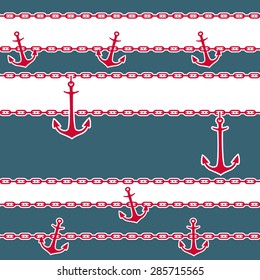 Background  with anchors. Vector pattern.
