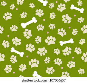 Background Animal Footprints Vector Illustration