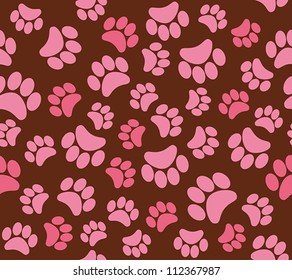 background animal footprints vector illustration