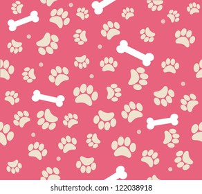 background animal footprints vector illustration