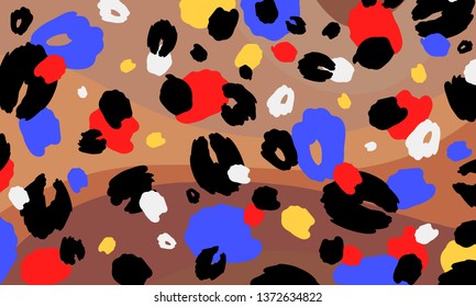 Background. Animal print. Leopard skin. Bright trend colors.