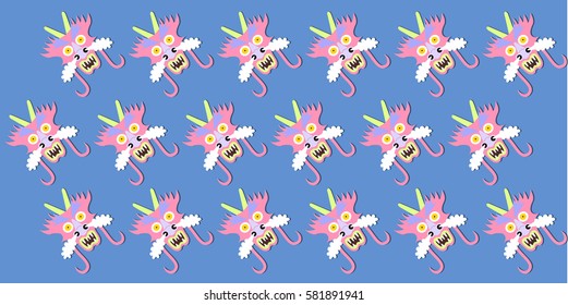 Background with animals in the Japanese style.