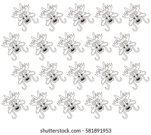 Background with animals in the Japanese style.