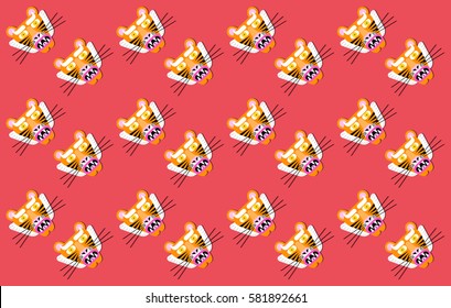 Background with animals in the Japanese style.