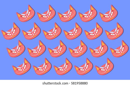 Background with animals in the Japanese style.