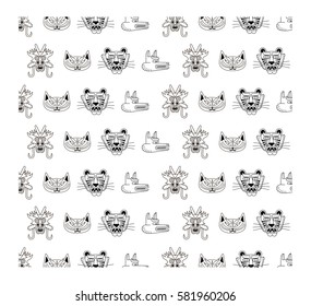 Background with animals in the Japanese style.